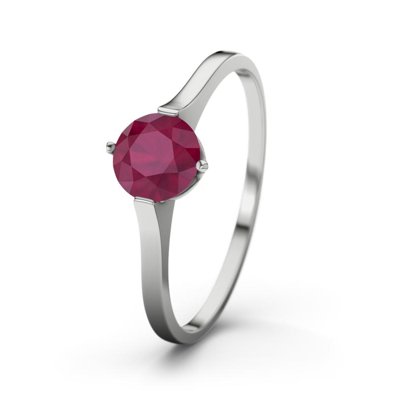 Rubin Platinumring Summer - (Platinum 950) Ring mit gratis Ringgravur