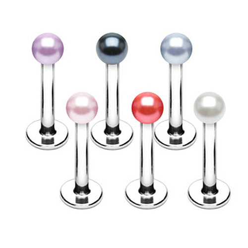 Lippenpiercing mit Kunst Perle C316L