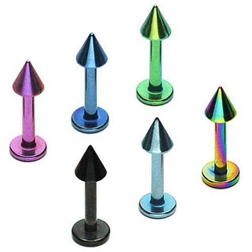 Lippen Piercing aus Titan PVD Spike