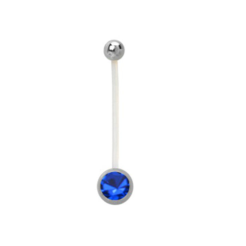 Bauchnabelpiercing Bioflex PTFE flexibel Schwangerschaft Kristall Pregnant