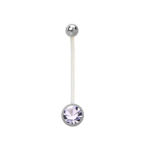 Bauchnabelpiercing Bioflex PTFE flexibel Schwangerschaft Kristall Pregnant