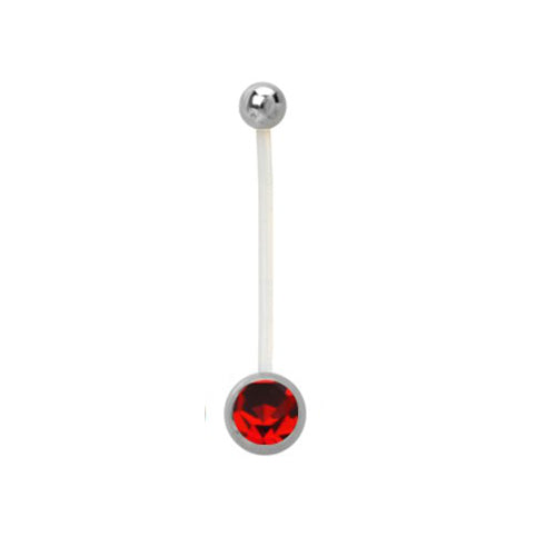 Bauchnabelpiercing Bioflex PTFE flexibel Schwangerschaft Kristall Pregnant