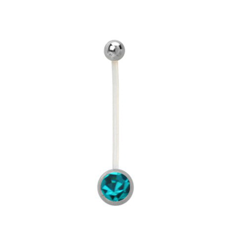 Bauchnabelpiercing Bioflex PTFE flexibel Schwangerschaft Kristall Pregnant