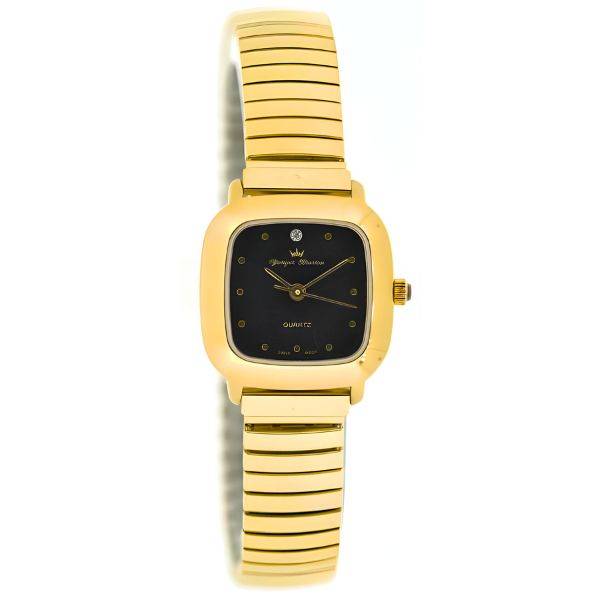 YONGER BRESSON Stretch Armbanduhr vergoldet